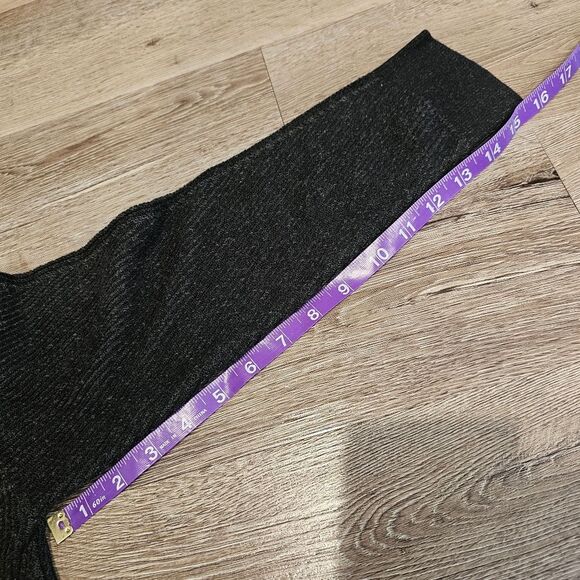 LUCKY BRAND Tie Front Women's Sweater Ribbed Long Sleeve Boxy Crewneck Size L - Picture 8 of 9